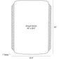 Diagram of a rectangular mirror with dimensions labeled