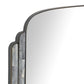 Decorative wall mirror with a black frame on a white background