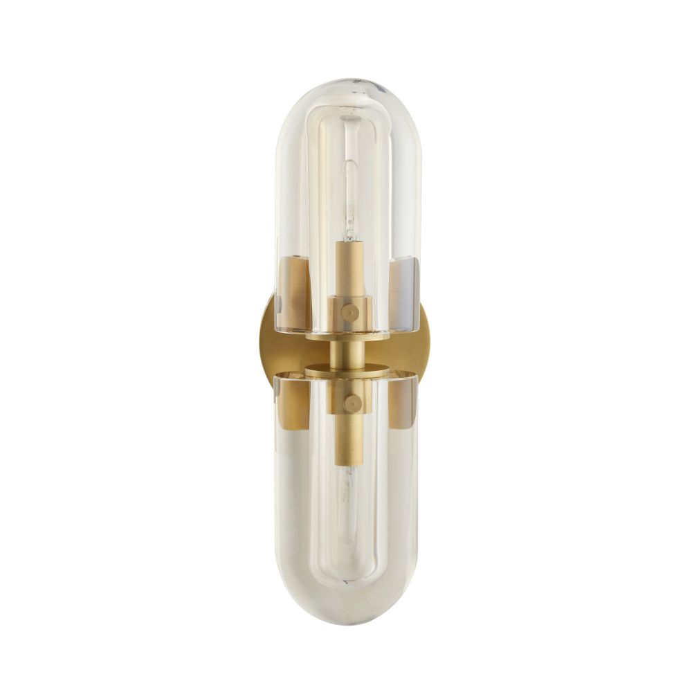 Decorative wall sconce with gold accents on a white background