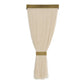 Beige sconce with gold trim on a white background