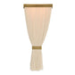 Beige sconce with gold trim on a white background