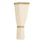 Beige sconce with gold trim on a white background