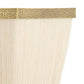 close up detail of a Beige sconce with gold trim on a white background
