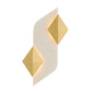 Modern wall sconce with geometric design on a white background