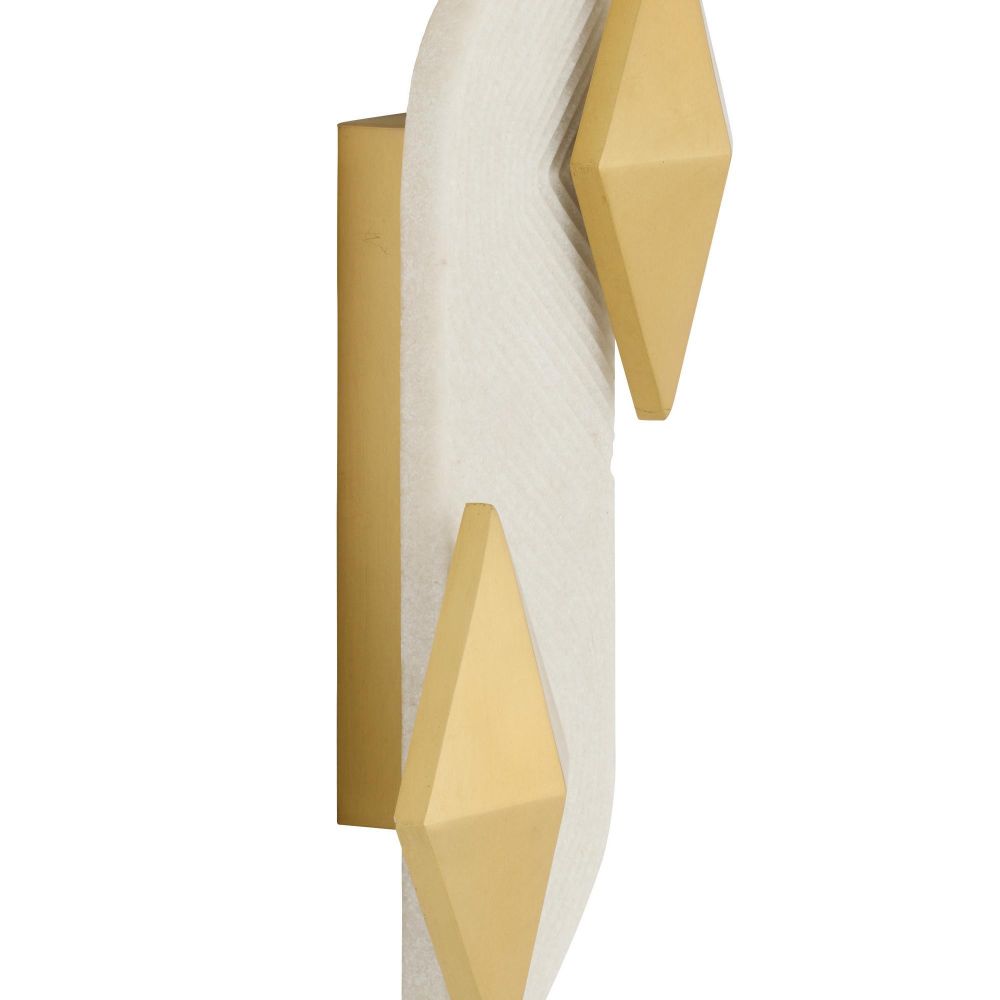 Decorative wall sconce with geometric design on a white background