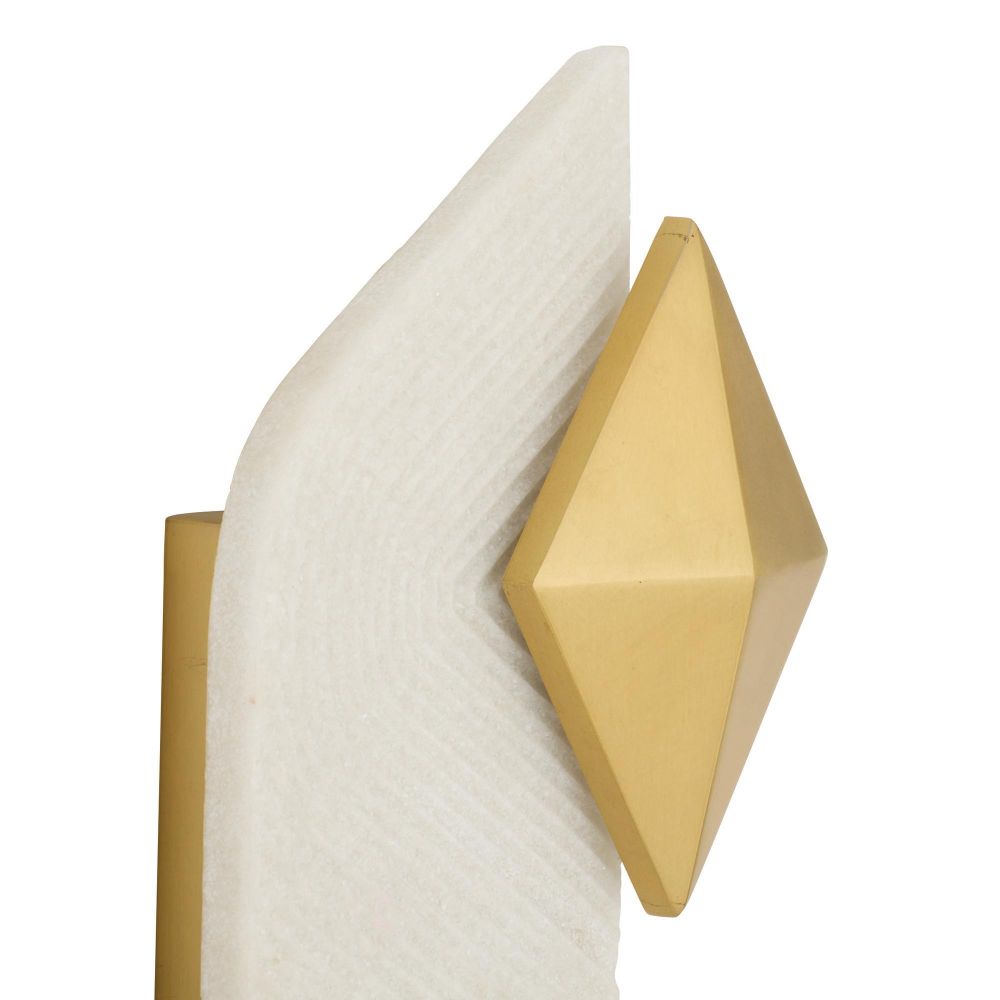 Decorative wall sconce with geometric design on a white background