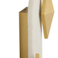 Gold-framed sconce with a white background