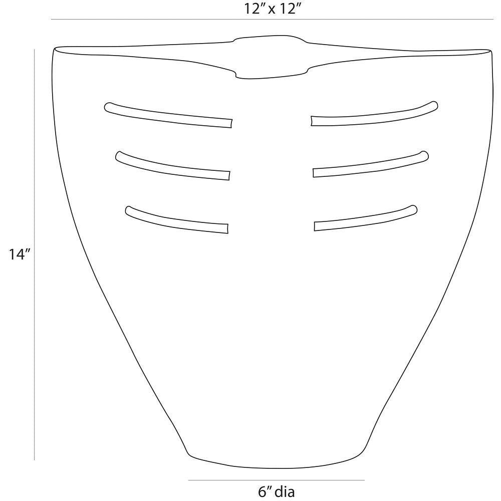 Line drawing of a decorative wall piece with dimensions indicated.