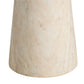 Beige stone vase on a white background