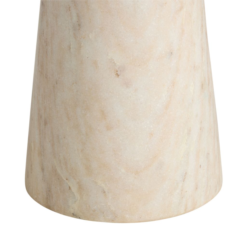 Beige stone vase on a white background