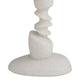 White marble candle holder on a white background