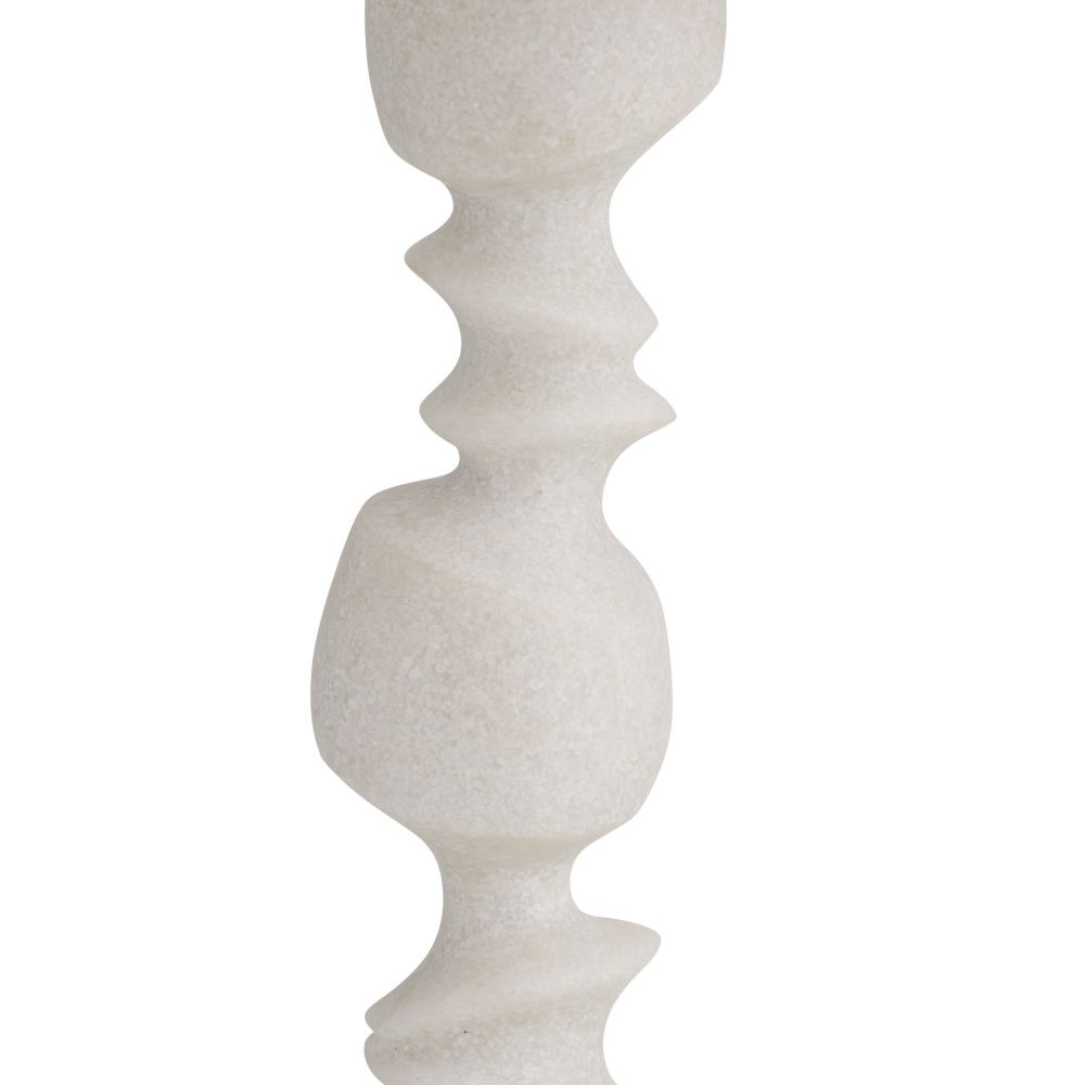 Decorative white column on a white background