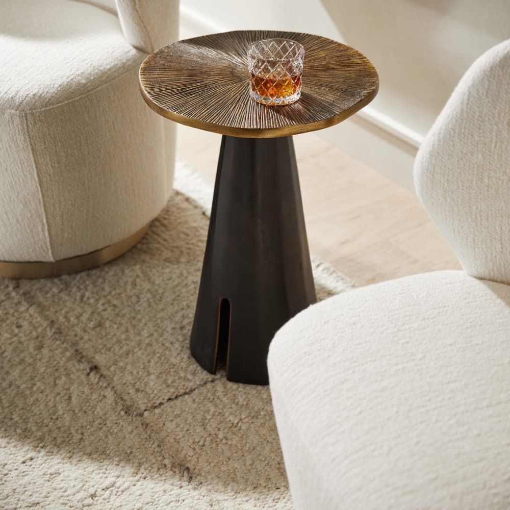 arteriors katara accent table styled photo