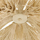 Close-up of a natural woven ceiling light fixture