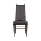 arteriors keegan chair black leather front