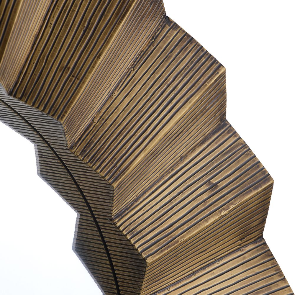 Close-up of a textured brown surface with a geometric pattern on a white background