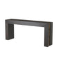 Dark wooden console table on a white background