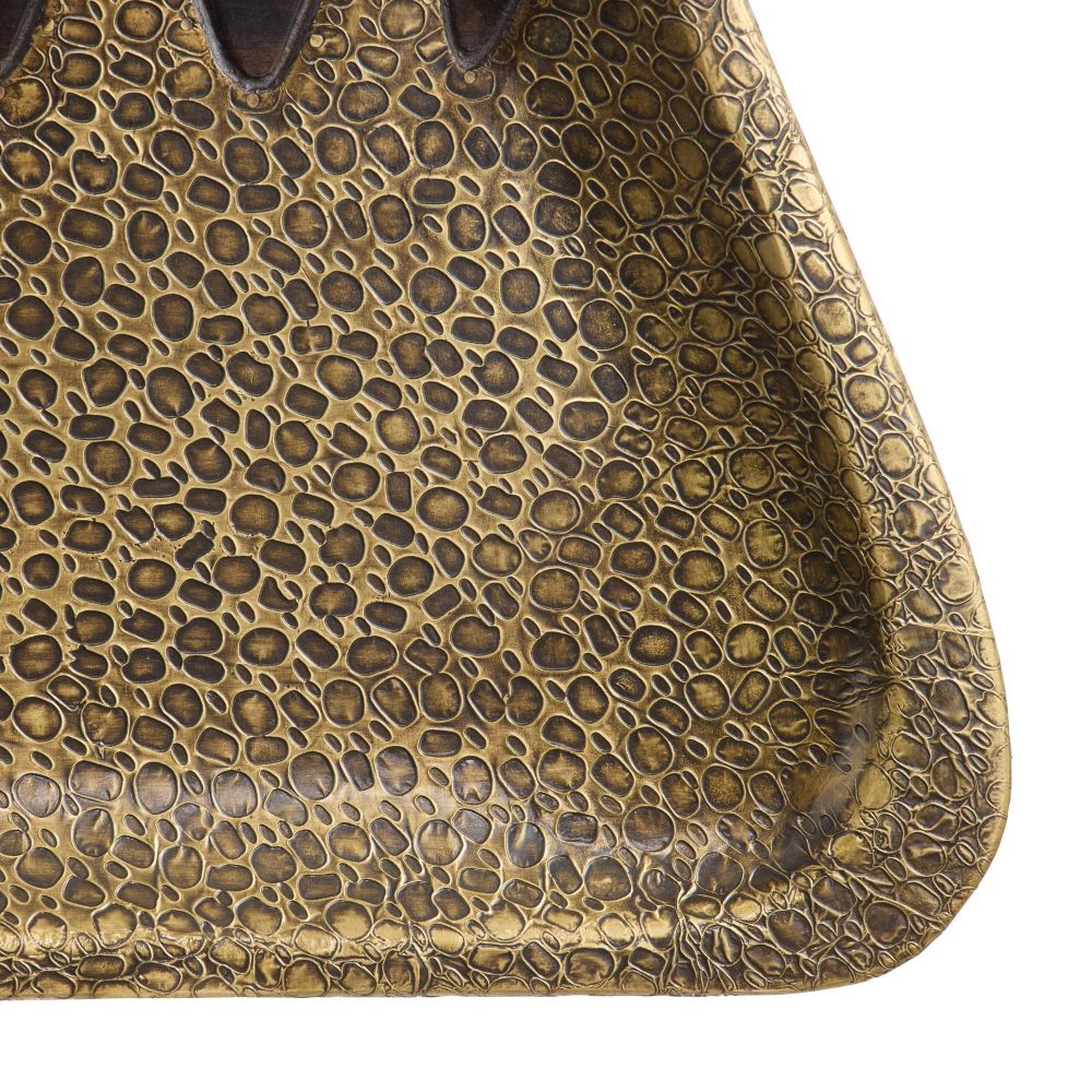 Close-up of a textured brown leather surface