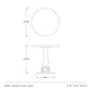 Technical drawing of a Lancelot end table with dimensions on a white background