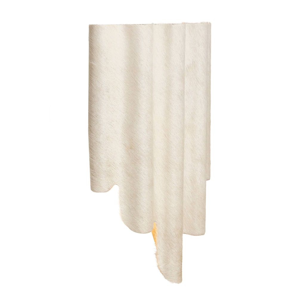 white textured sconce on a white background