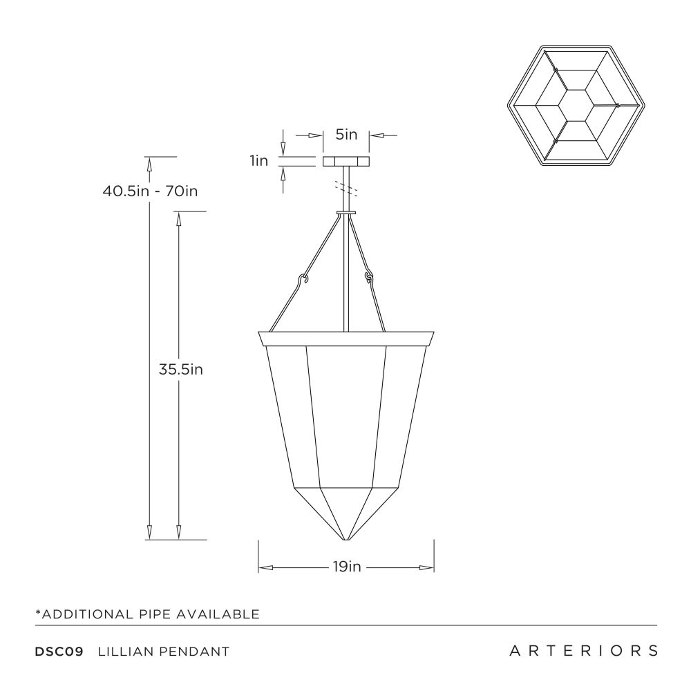 faux ivory vellum pendant