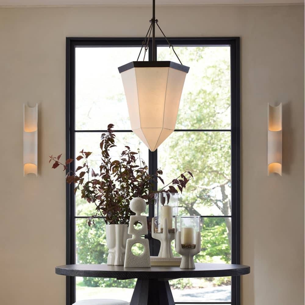 faux ivory vellum pendant