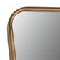 Rectangular mirror with a gold frame on a white background