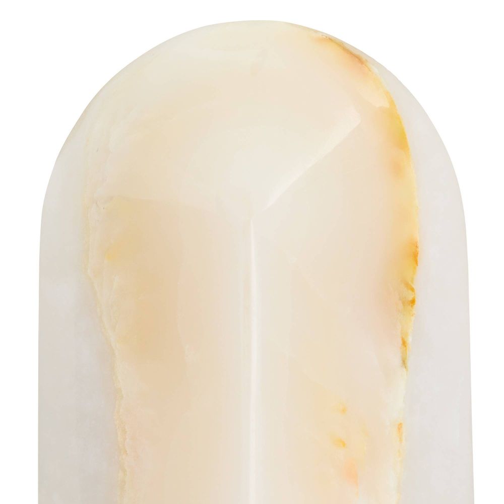 Close-up of a beige-colored product on a white background