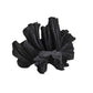 Black hair scrunchie on a white background