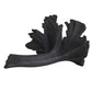Black decorative coral-like object on a white background