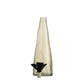 Decorative vase with a black accent on a white background