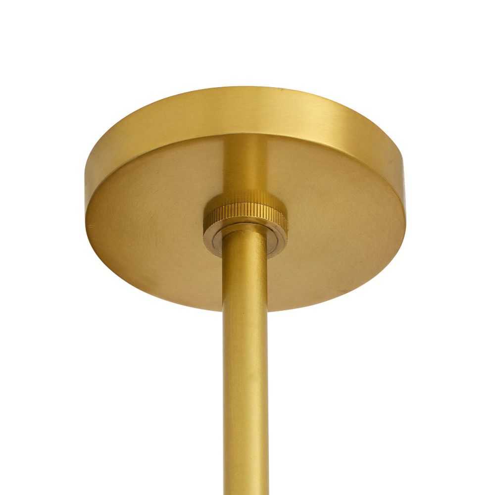 Gold ceiling light fixture on a white background