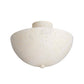 Round stone-like ceiling light fixture on a white background