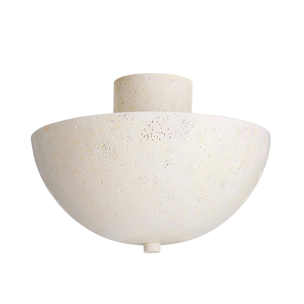 Beige textured ceiling light fixture on a white background