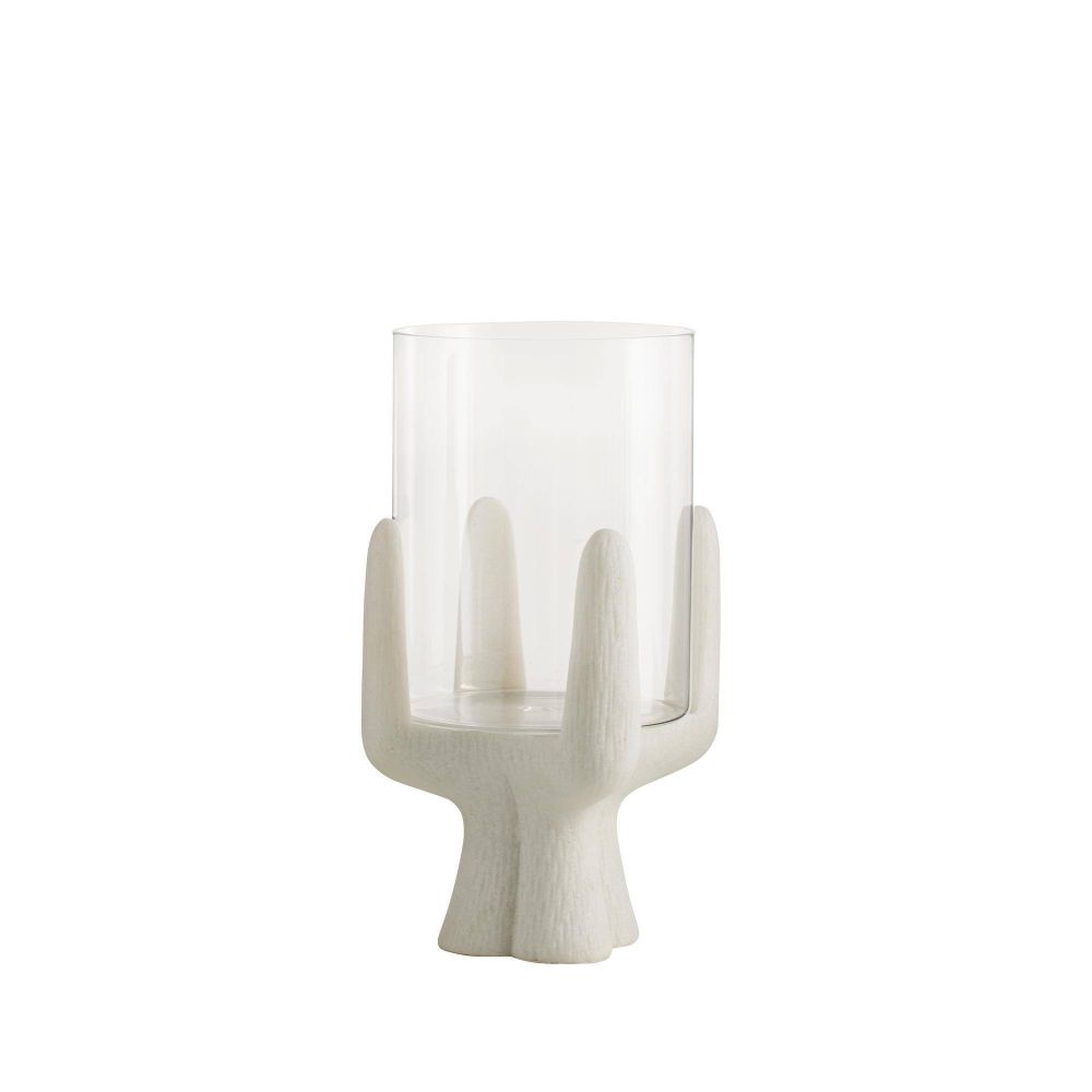 White vase with a unique design on a white background