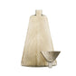 Decorative lamp with a beige glass shade on a white background