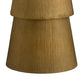 Brown ribbed lampshade on a white background
