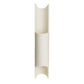 White cylindrical sconce on a white background