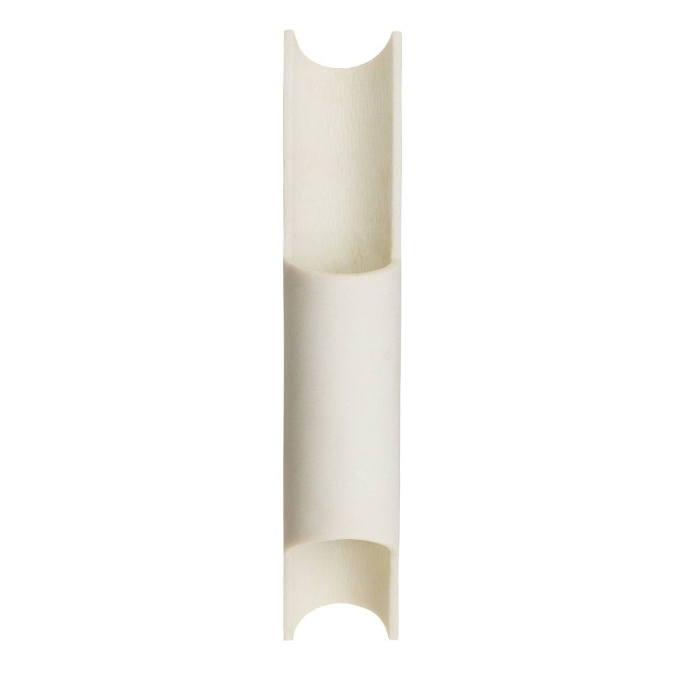 White cylindrical sconce on a white background