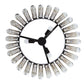 Decorative wall clock with unique design on a white background