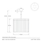 Technical drawing of a Maxton chandelier with dimensions and Arteriors branding.