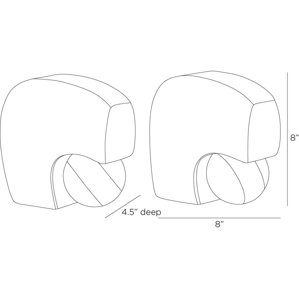 arteriors melt bookends diagram