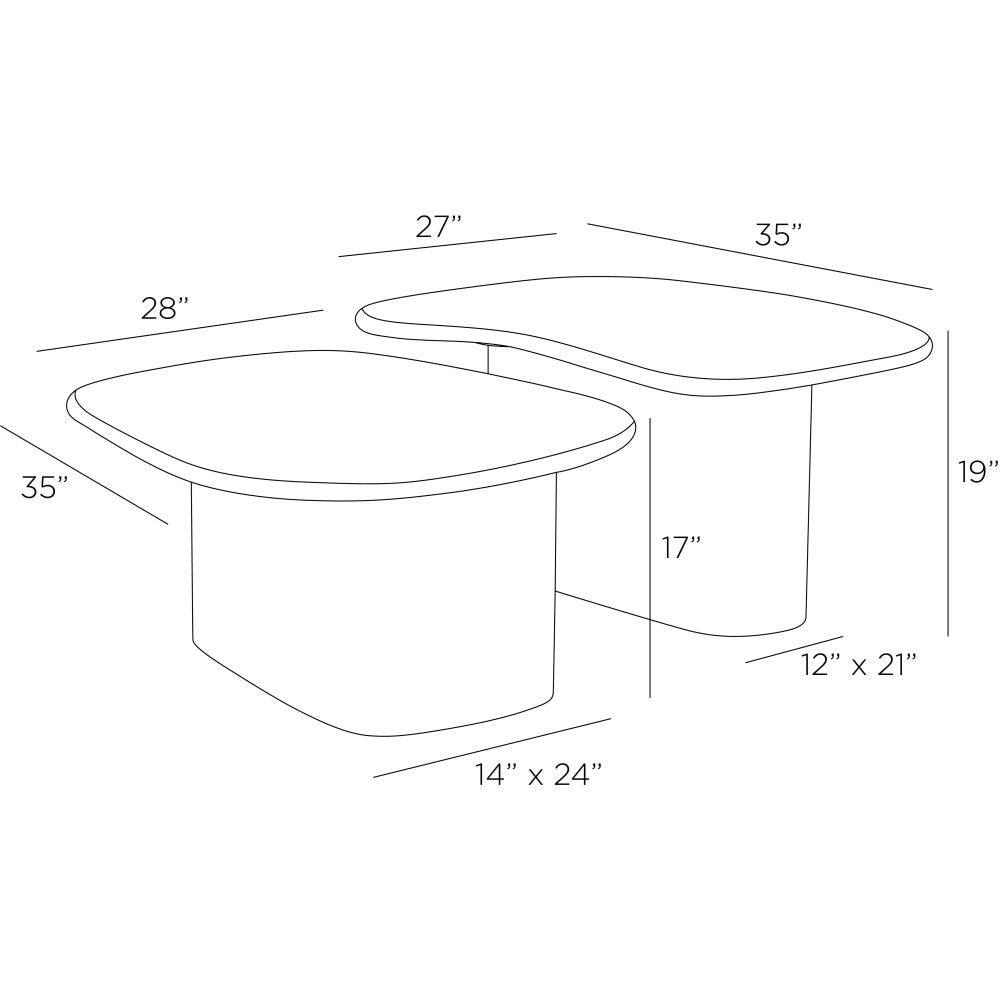 arteriors melt coffee tables diagram