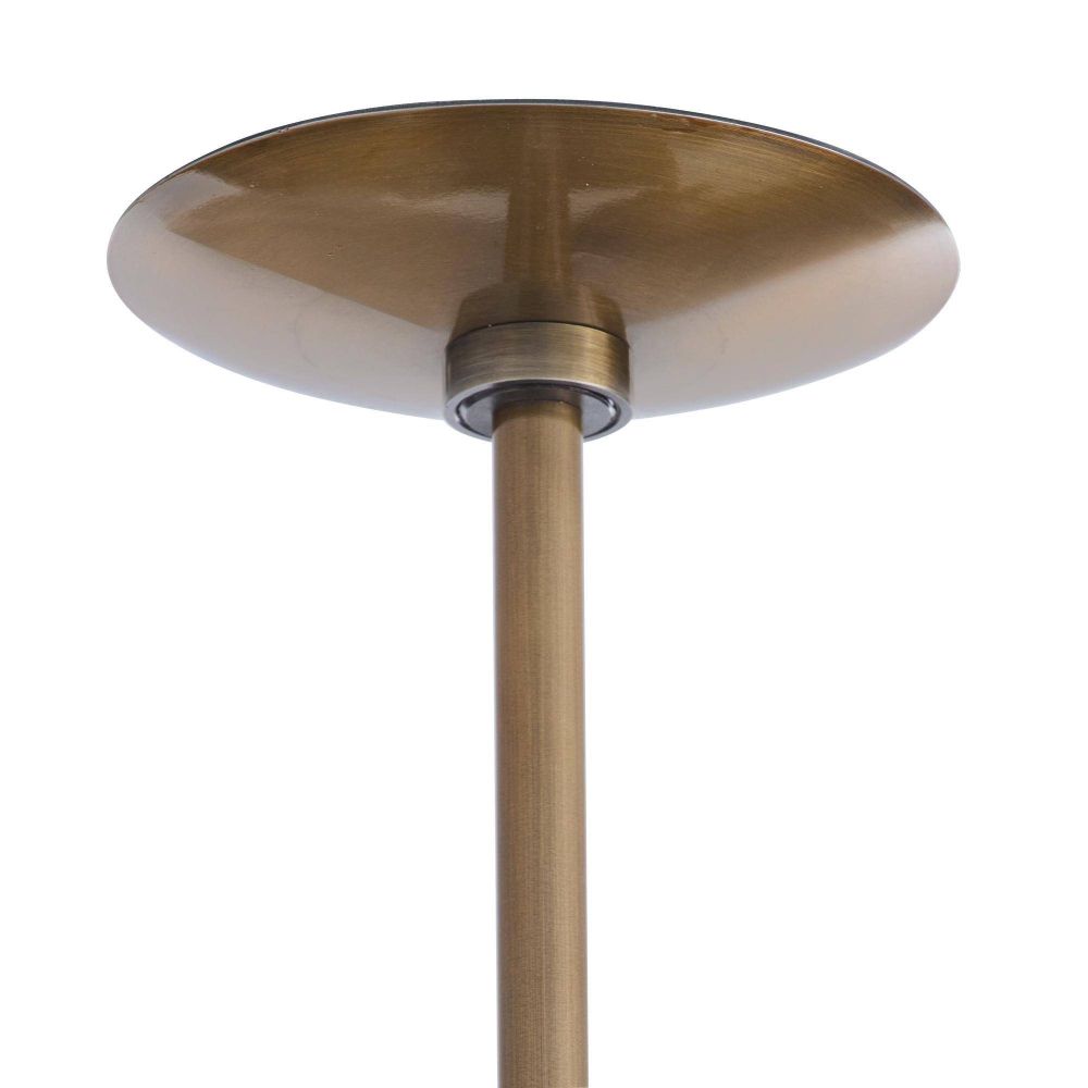 Brass ceiling light fixture on a white background