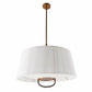 White pendant lamp with bronze accents on a white background