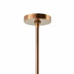 Copper pendant light fixture on a white background