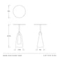 Technical drawing of a Miles Accent Table with dimensions labeled, featuring the brand 'Arteriors'.