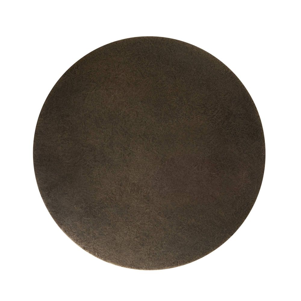Round brown rug on a white background