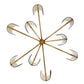 Decorative wall art with gold and silver elements on a white background