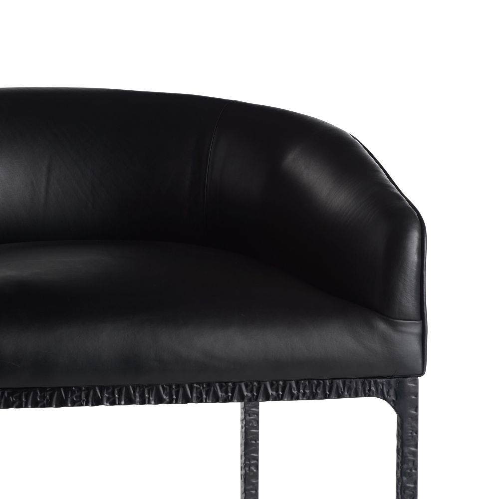 Osbourne Counter Stool Black Leather